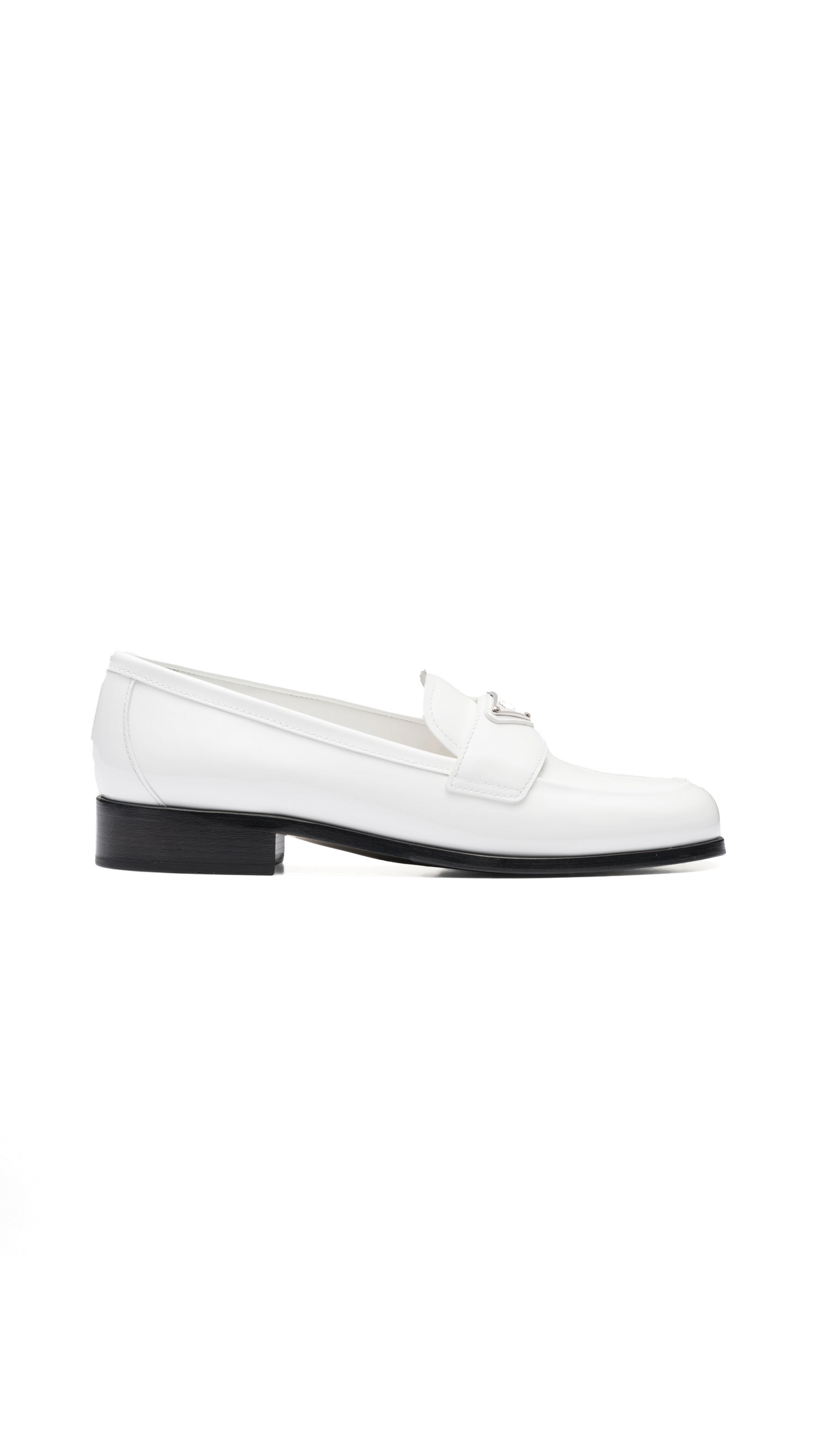 Unlined Brushed Leather Loafers - White