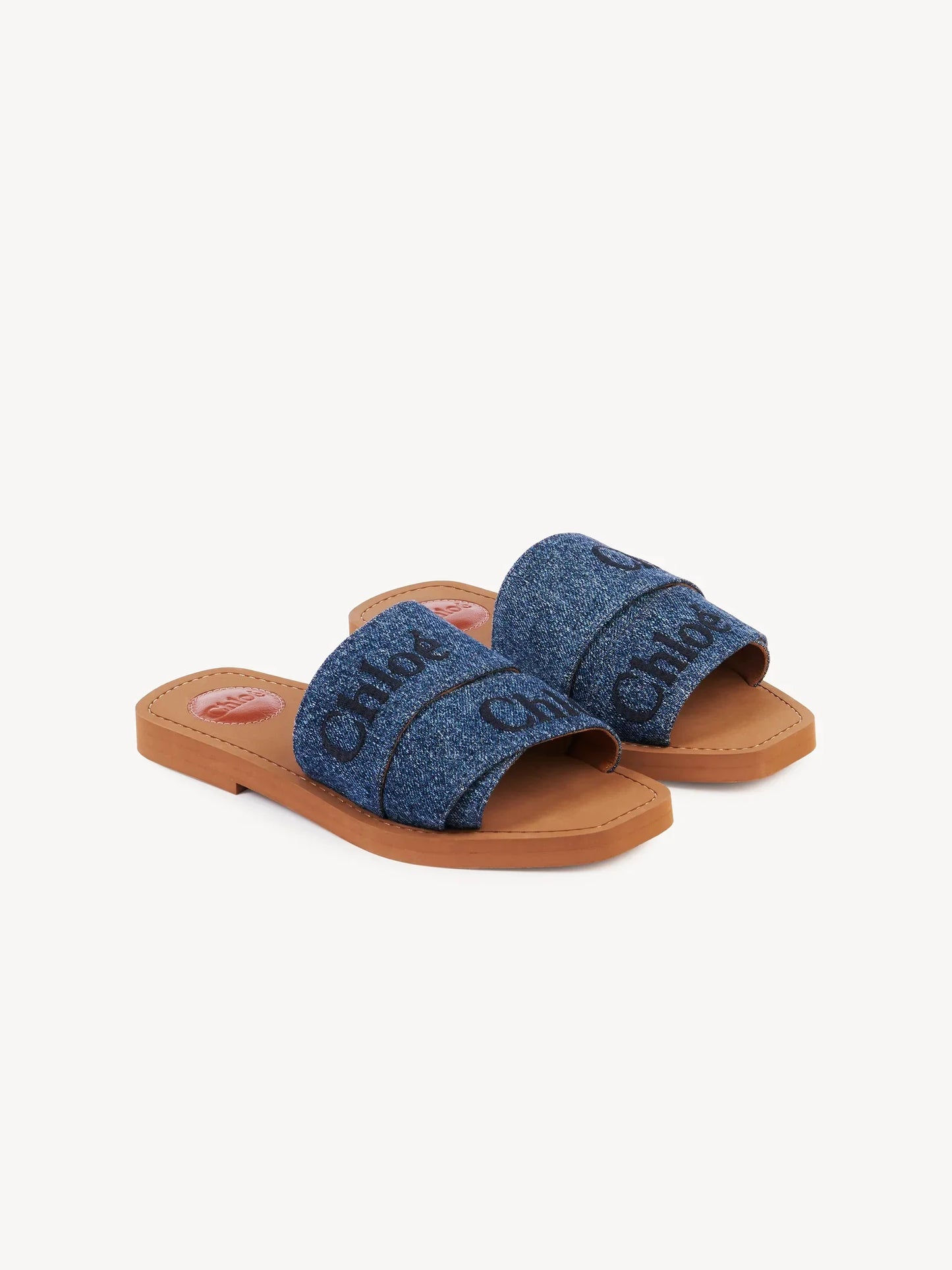 Woody Flat Mule - Denim