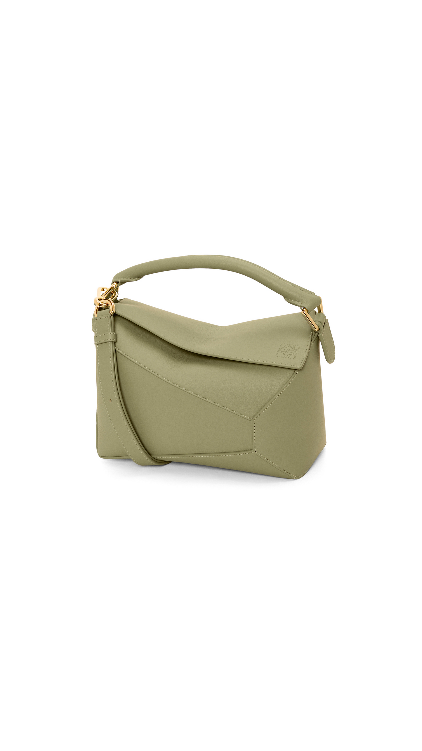Small Puzzle Bag in Classic Calfskin - Eucalyptus Green