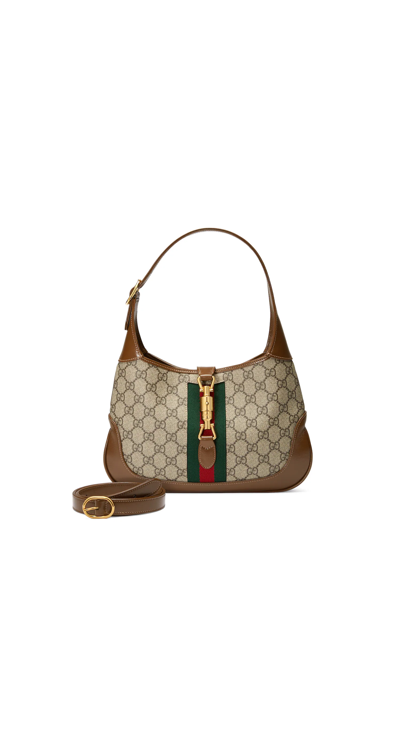 Jackie 1961 Small Shoulder Bag - Beige/Red/Green