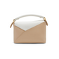 Mini Puzzle Bag in Classic Calfskin - Soft White/Paper Craft