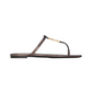Cassandra Slides in Laminated Metallic Leather - Metal Brown