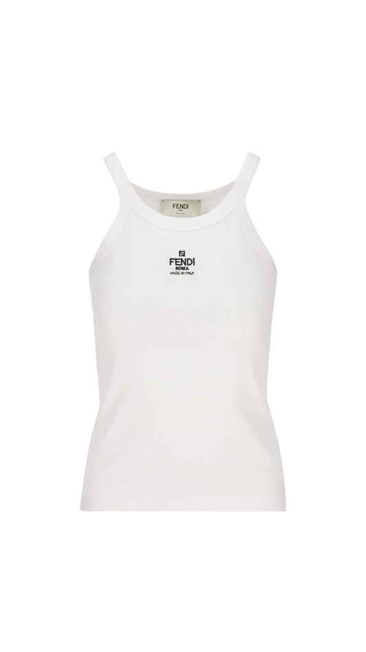 Cotton Tank Top - White