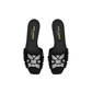 Tribute Flat Mules in Patent Leather - Black