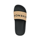 Slide Flat Sandals - Black/Natural