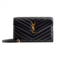 Cassandre Envelope Chain Wallet in Lambskin - Black