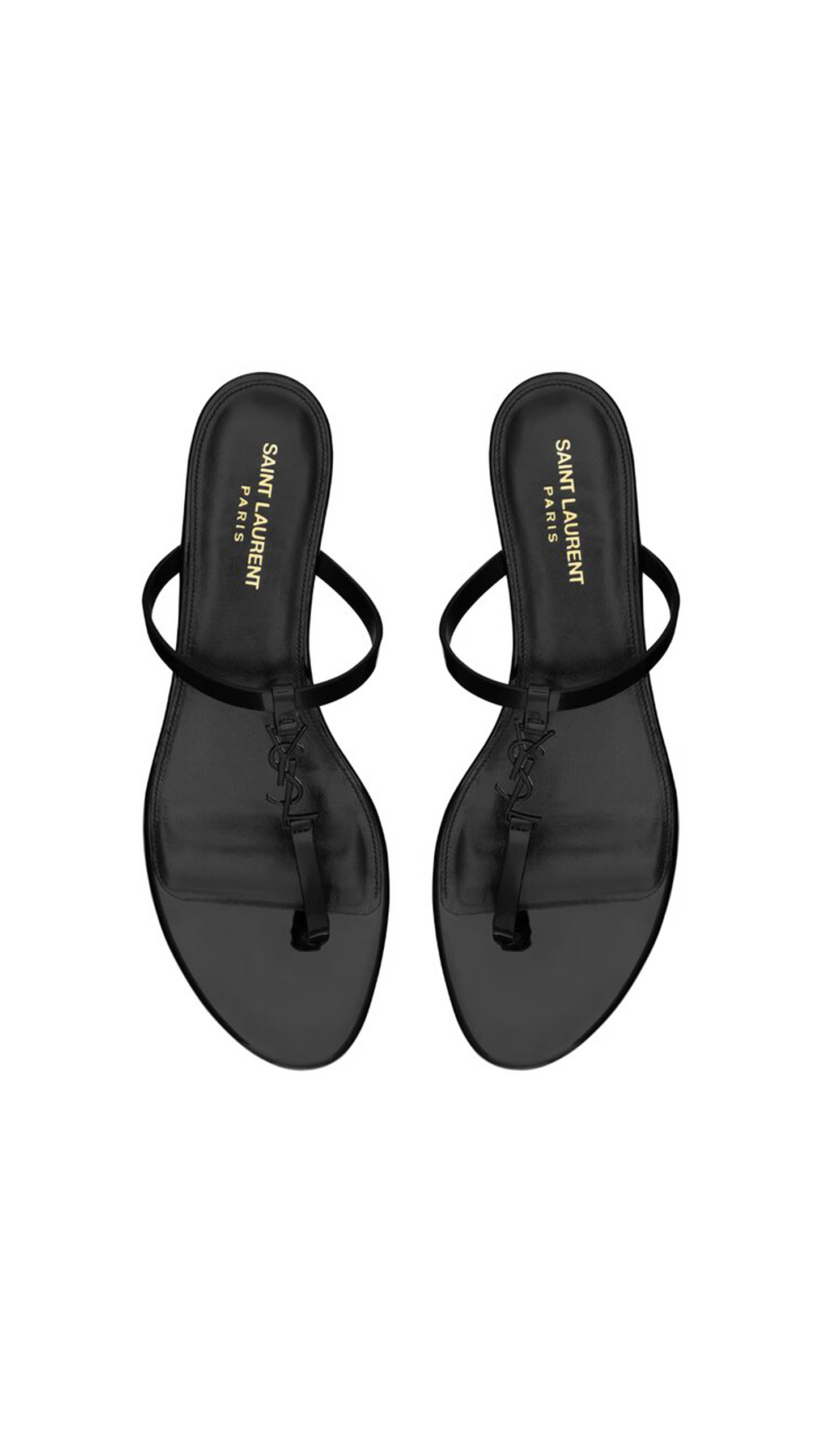 Cassandre Slides in Patent Leather - Black