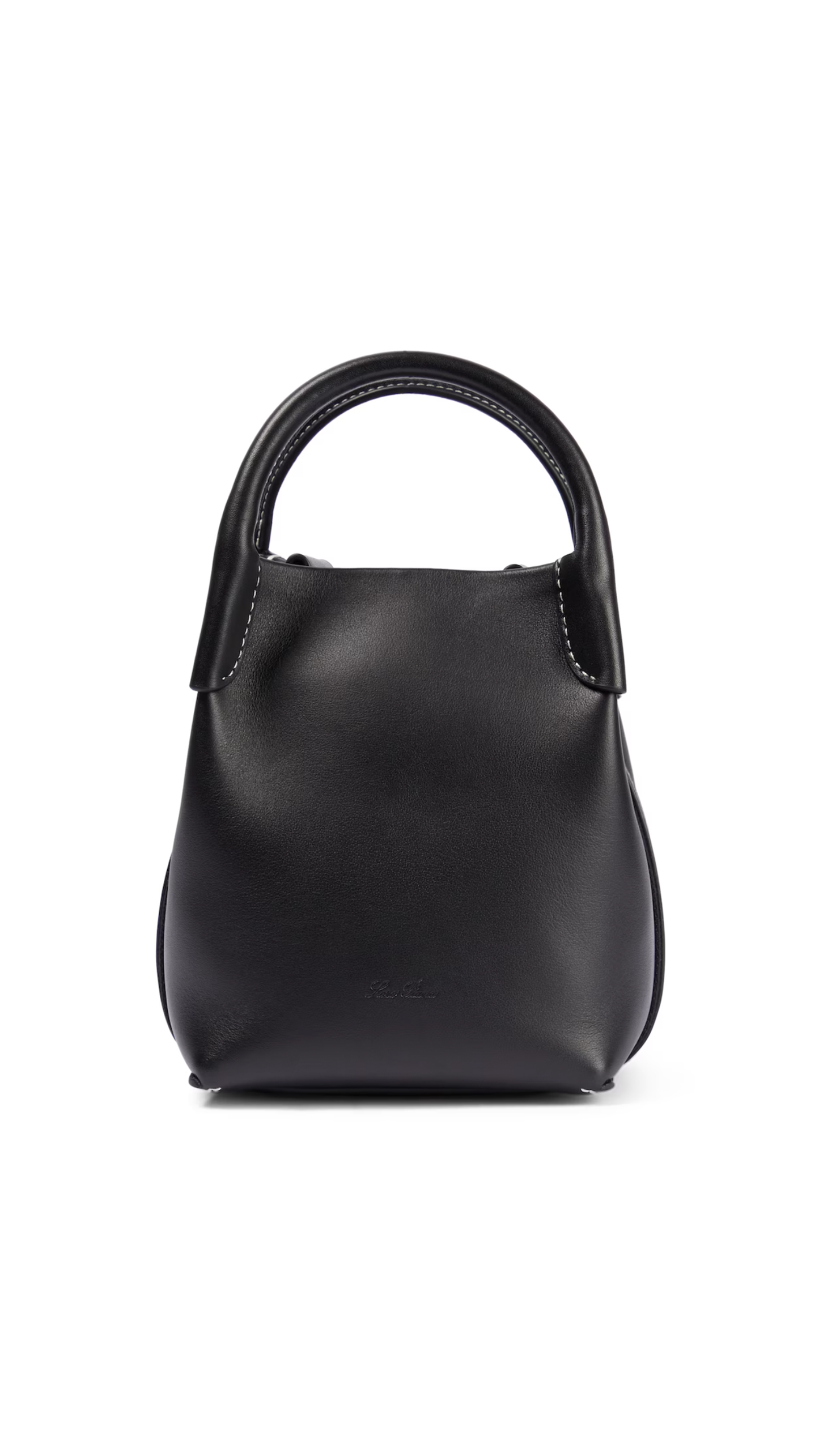 Small Bale Bag in Smooth Calfskin - Black