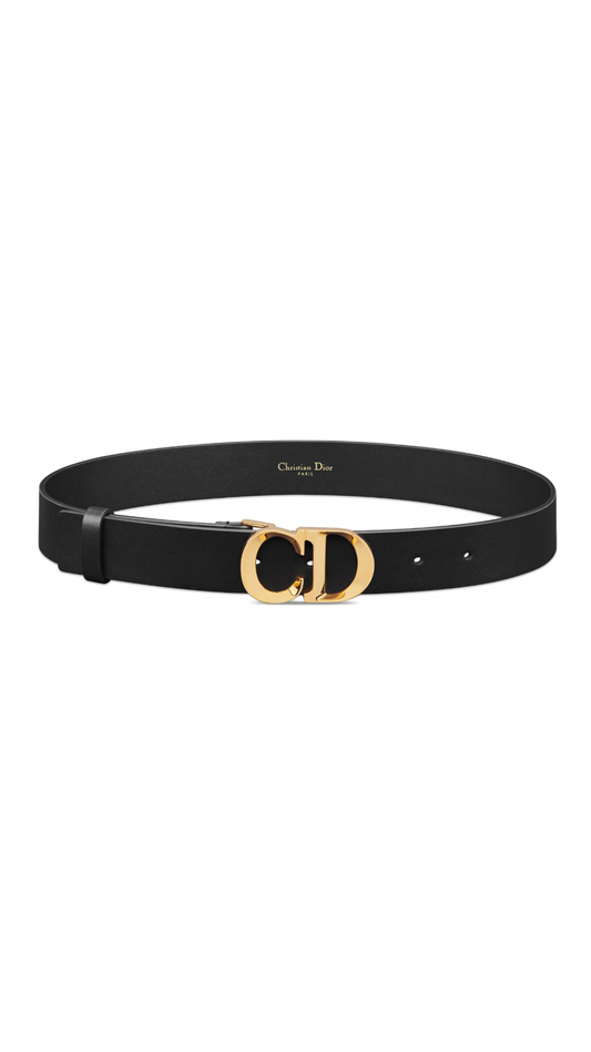 C'est Dior Wide Leather Belt - Black