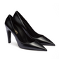 Brushed Leather Pump - Black