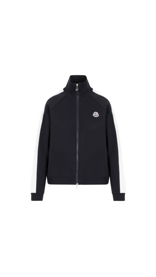 Zip-Up Sweatshirt - Black/White