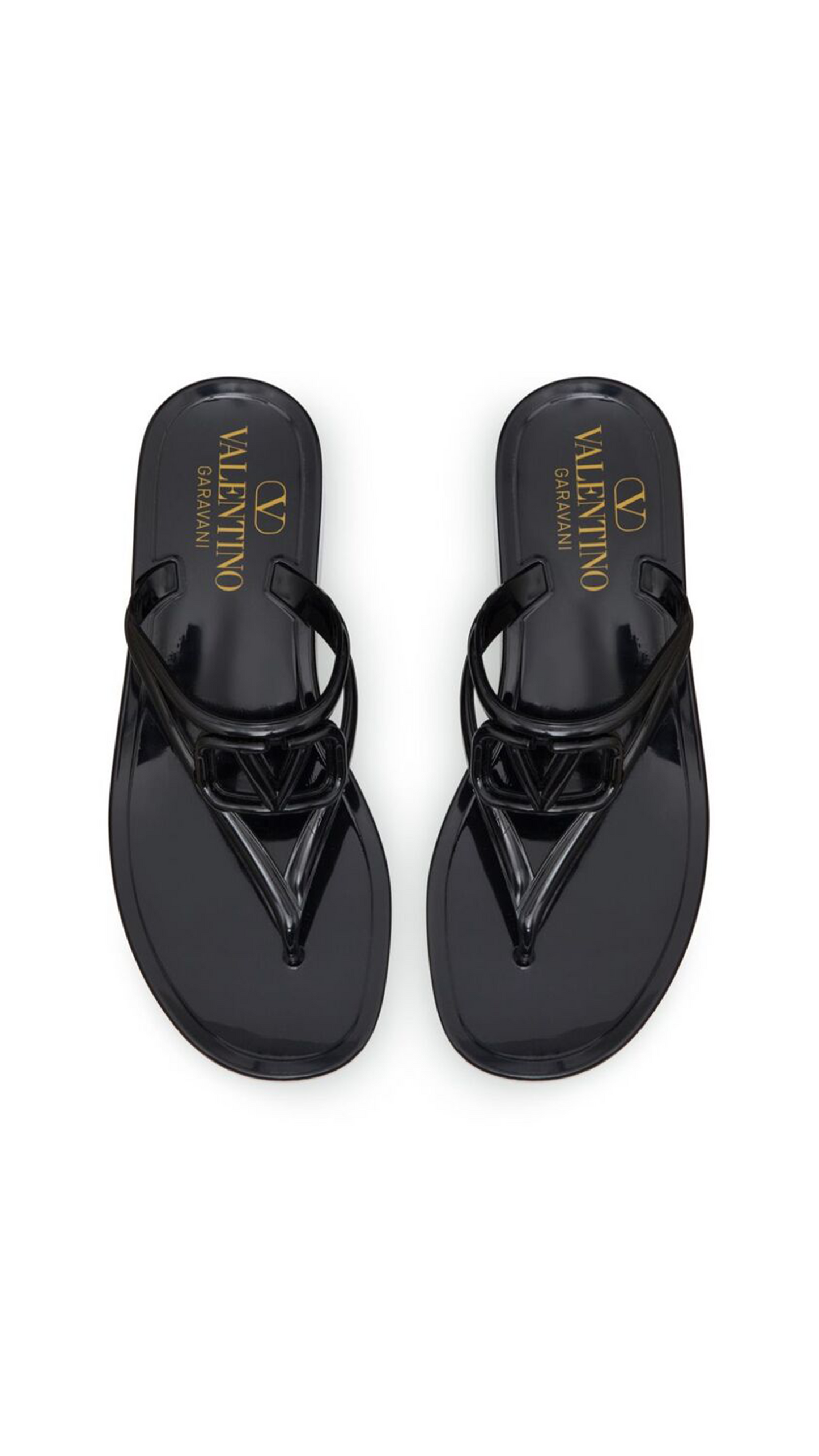 Vlogo Signature Rubber Thong Sandal - Black