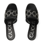 GG Mid-heel Slide Sandal - Black
