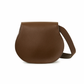 Marcie Saddle Bag in Grained Leather - Dark Khaki