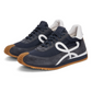 Flow Runner in Nylon and Suede - Dark Navy