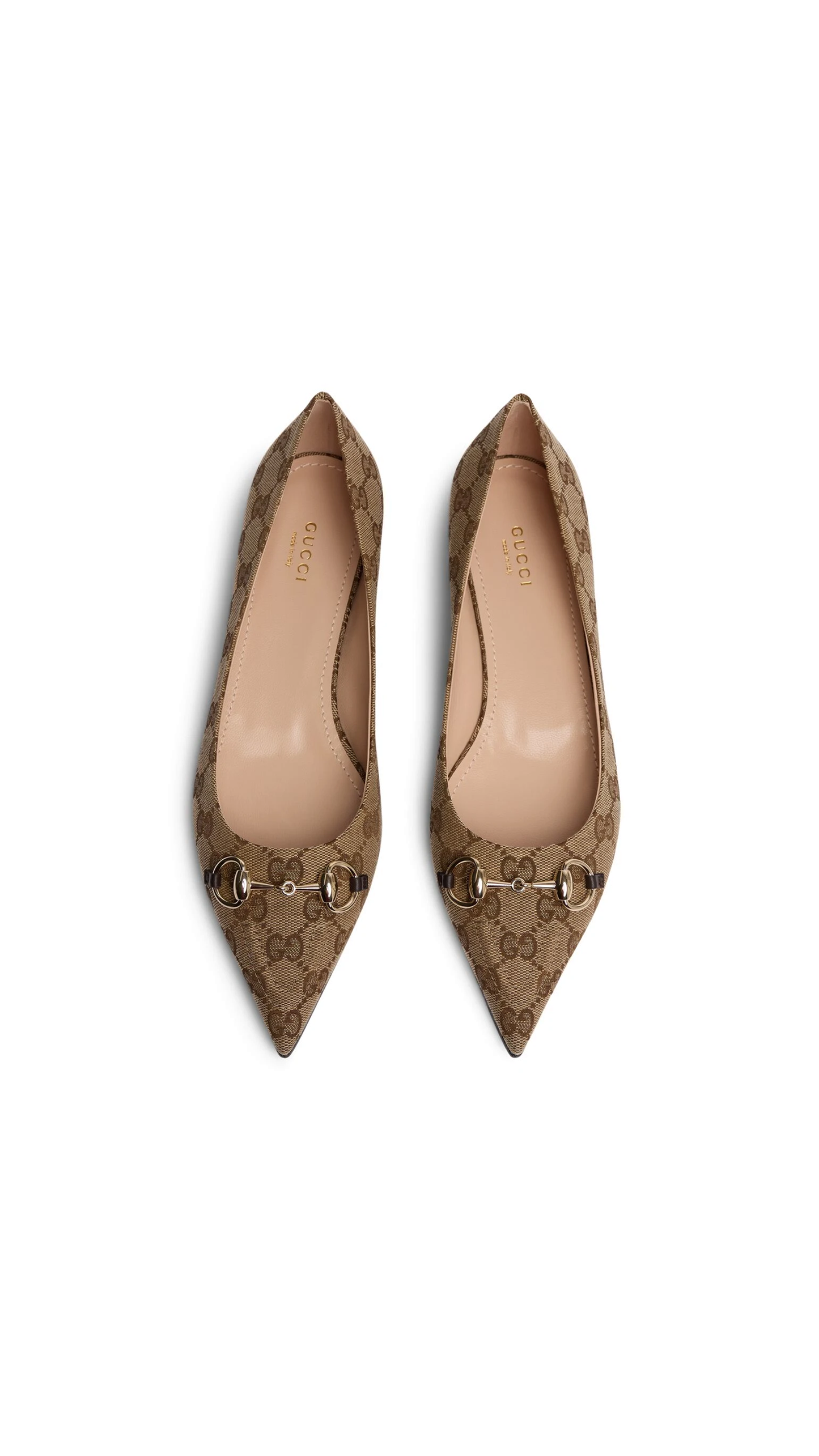 Horsebit Ballet Flat - Beige/Ebony