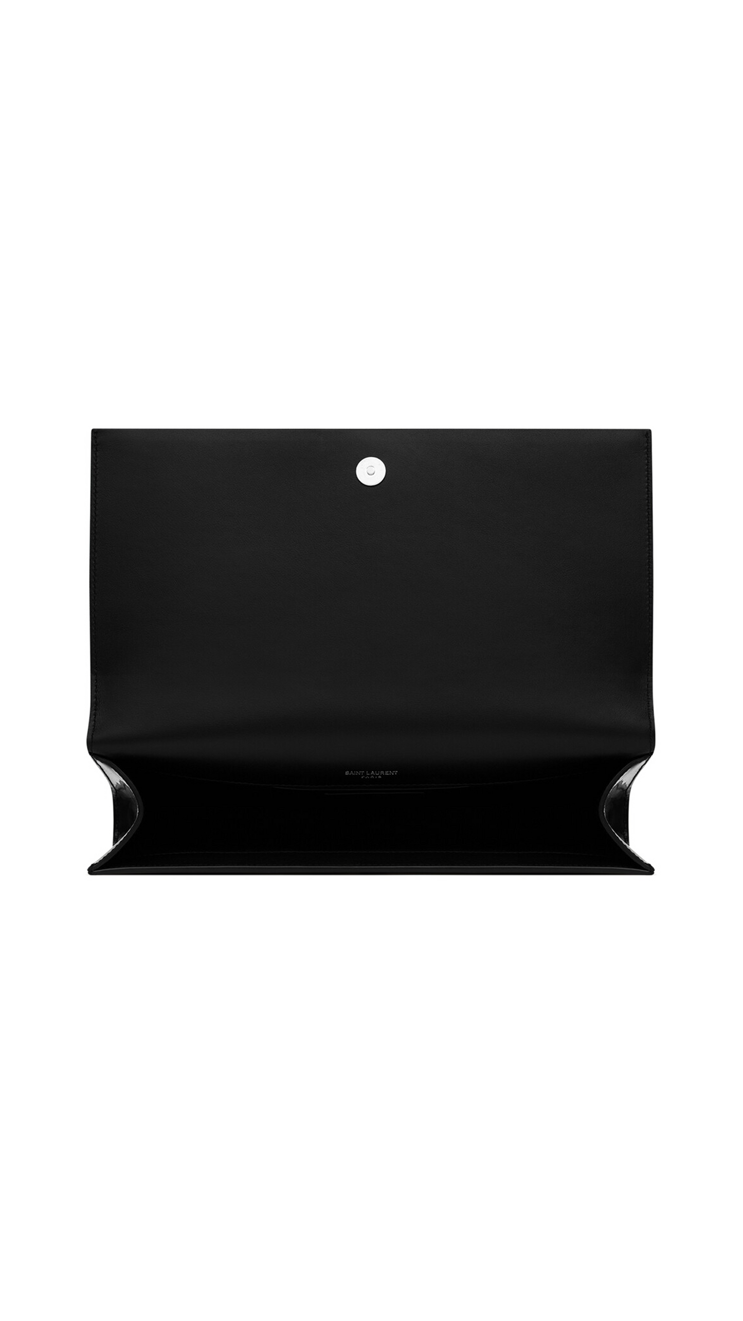 Kate Clutch in Brushed Leather - Black