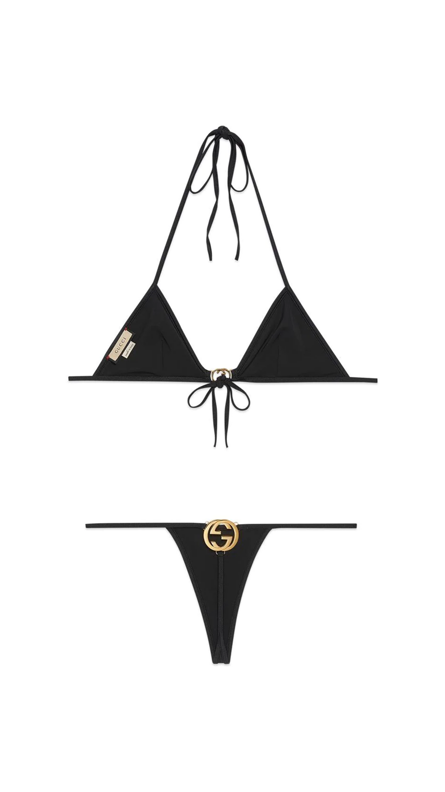 Interlocking G Jersey Bikini - Black