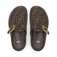 Fendi Feel FF Fabric Sabots - Brown