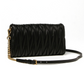 Matelassé Crossbody Bag in Nappa Leather - Black
