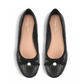 Quilted Cannage Ballerina Flat - Black