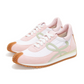 Flow Runner Sneakers in Suede and Nylon - Bonbon/White