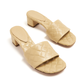 Amy Heeled Mule - Cane Sugar