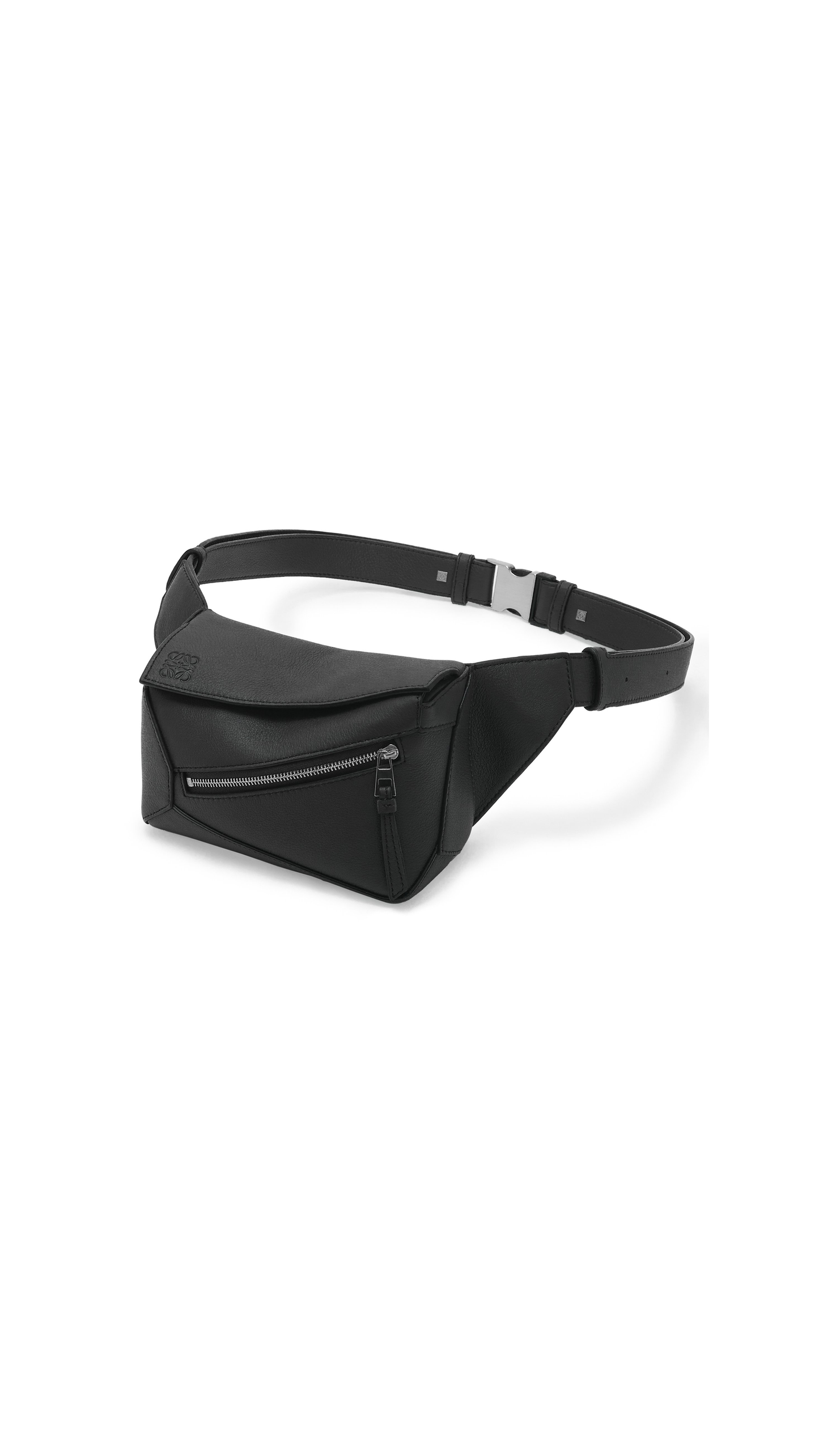 Mini Puzzle Bumbag in Classic Calfskin - Black