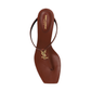 Cassandre Sandals in Smooth Leather - Cigare