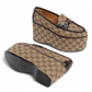 GG Horsebit Platform Loafer - Beige/Ebony