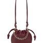 Mini Flamenco Purse in Mellow Nappa Lambskin - Dark Burgundy