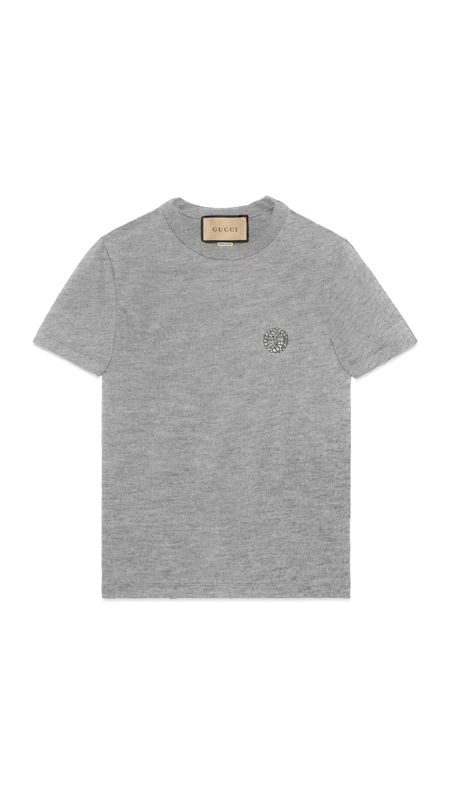 Crystal Interlocking G T-Shirt - Grey