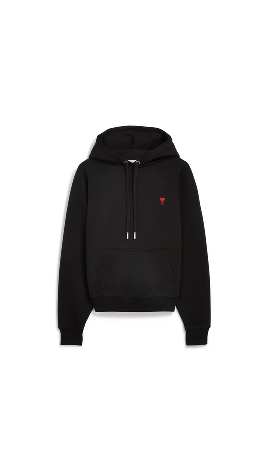 Ami de Cœur Boxy Fit Hoodie - Black