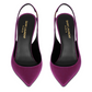 Zoe Slingback Pump in Crepe Satin - Prune