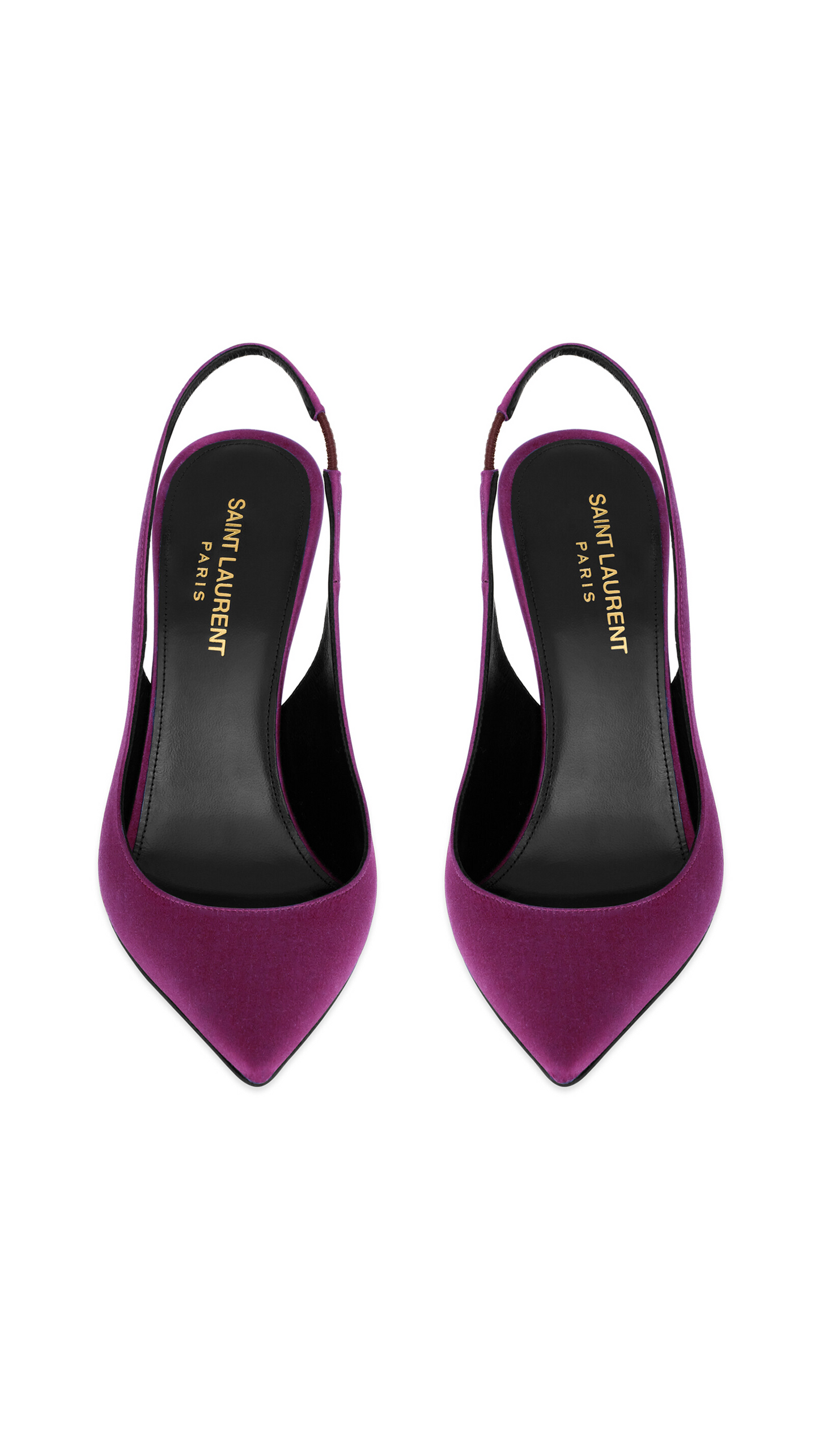 Zoe Slingback Pump in Crepe Satin - Prune