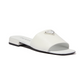 Saffiano Patent Leather Slides - White