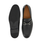 Leather Moccasin with Gancini Ornament - Black