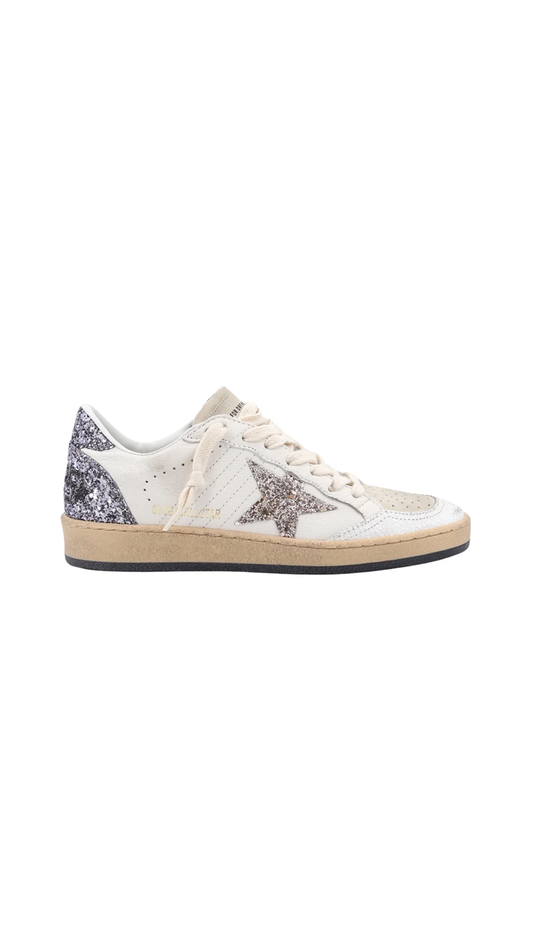 Ball Star Sneakers - White/Silver