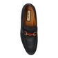 Denim Loafers with Horsebit - Black