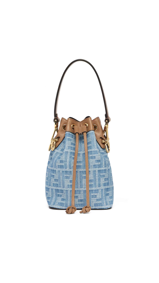 Mon Trésor  FF Denim Mini Bag - Blue