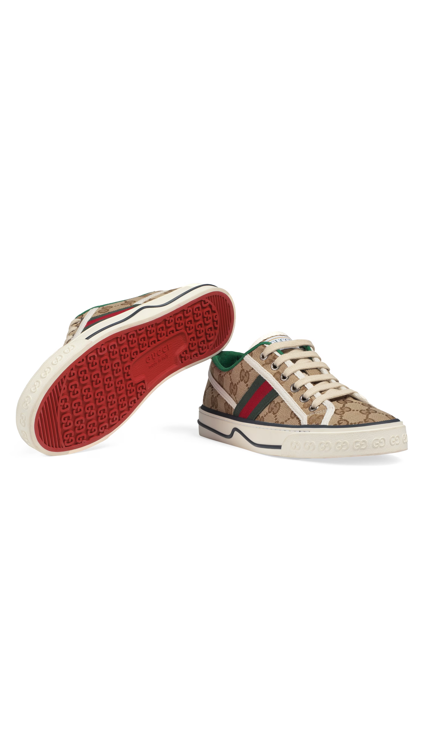 GG Gucci Tennis 1977 Sneaker -Beige/Ebony/Green