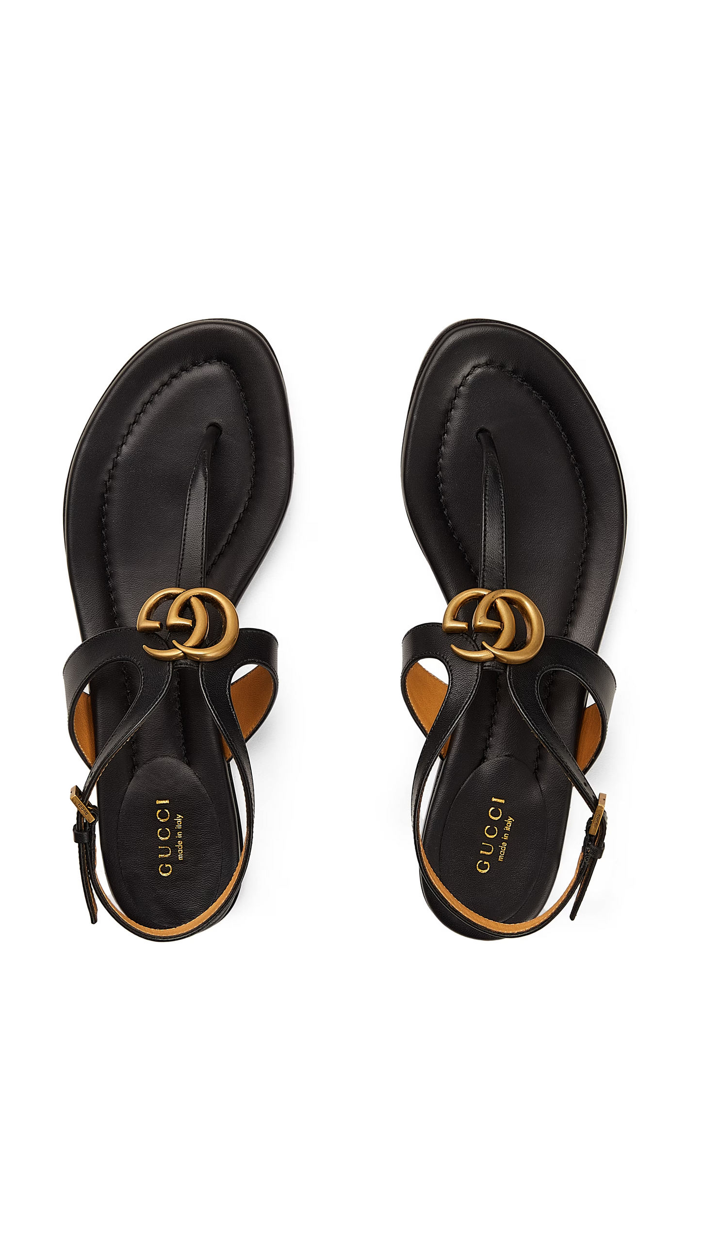 Double G Thong Sandal - Black