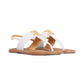Lympia Triomphe Thong Sandal in Calfskin - White
