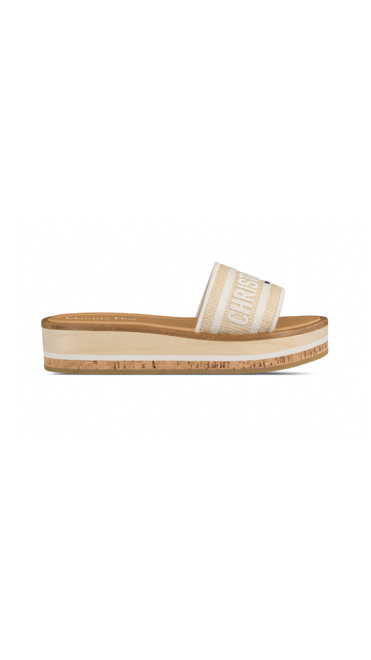 Dioriviera Dway Platform Slide - Off White