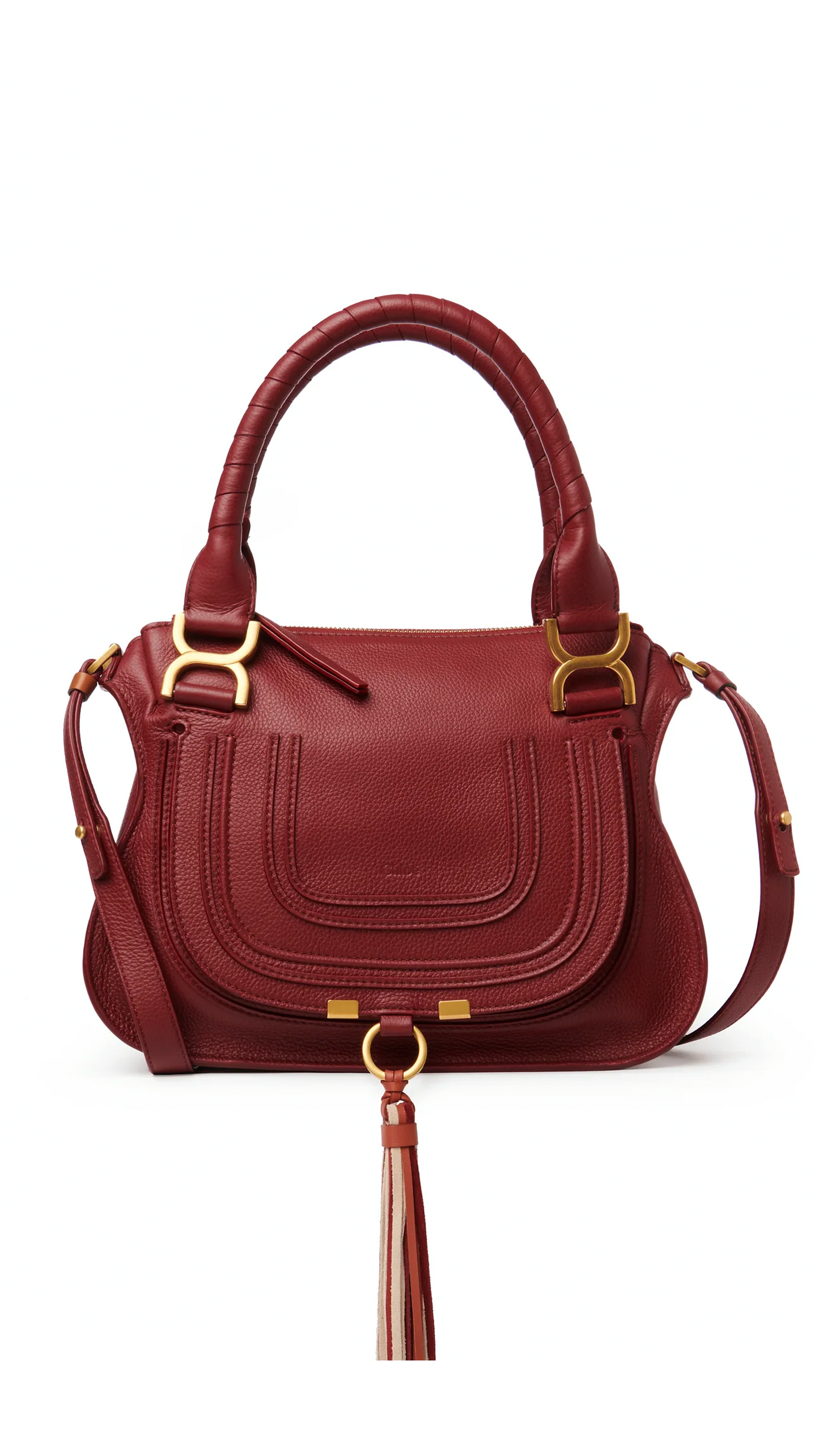 Marcie Small Double Carry Bag - Dark Ruby