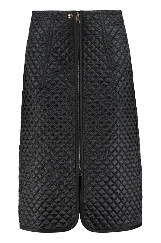 Diamond Quilted Skirt - Black