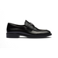 Brushed Leather Loafers - Black