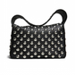 The Elena Bag with Studs in Grained Leather - Black