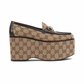 GG Horsebit Platform Loafer - Beige/Ebony