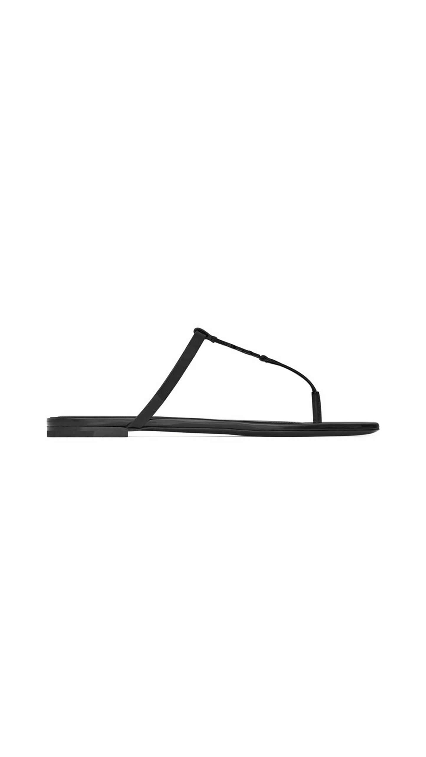 Cassandre Slides in Patent Leather - Black